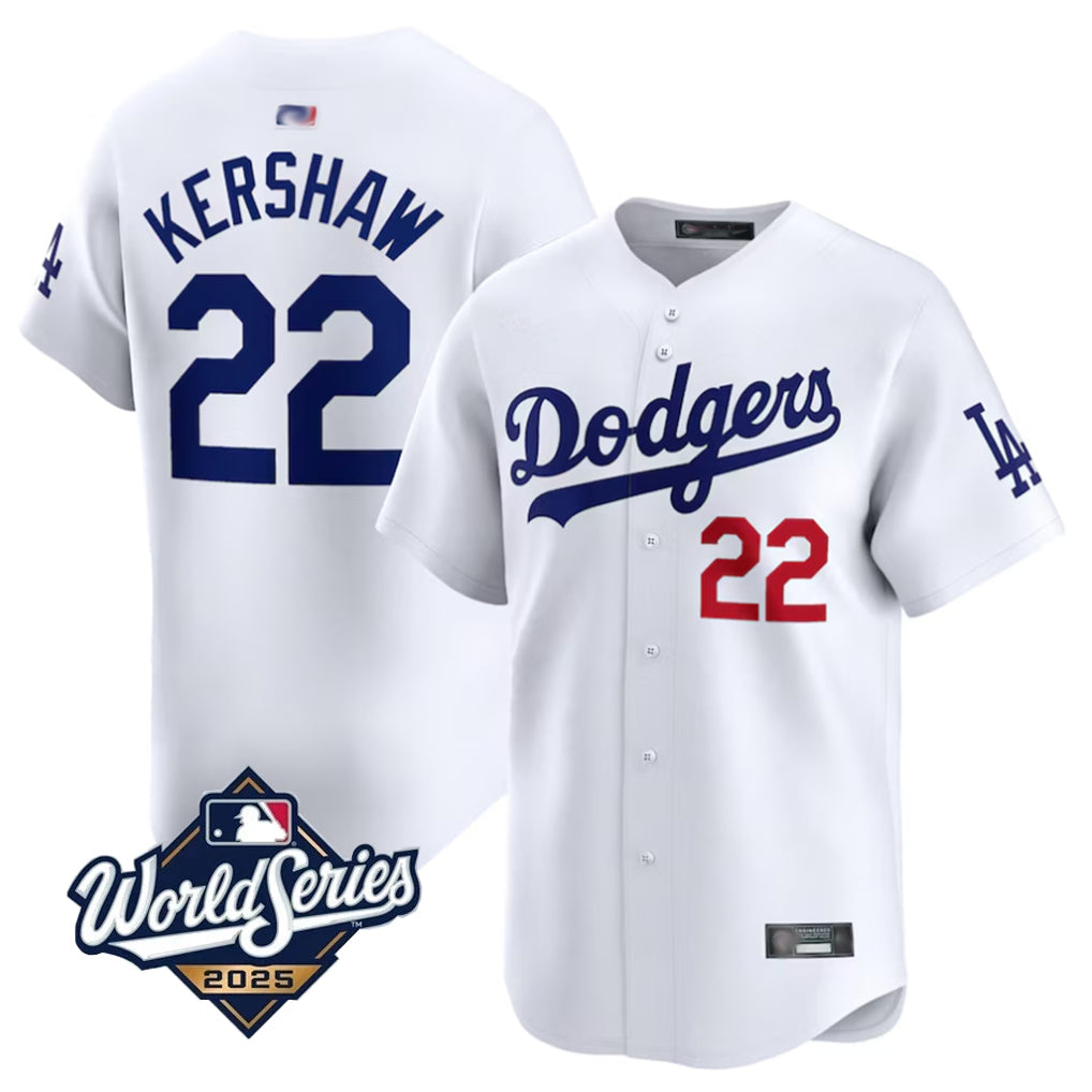 Custom #22 White 2025 LAD Baseball Shirt Top