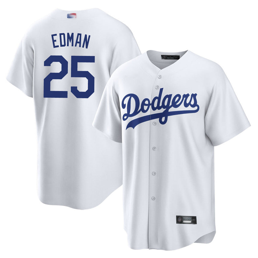 Custom #25 White LAD Baseball Shirt Top