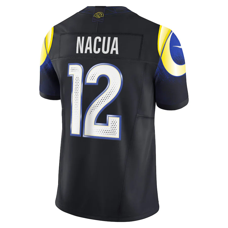 Custom #12 Blue LAR Football Shirt Top