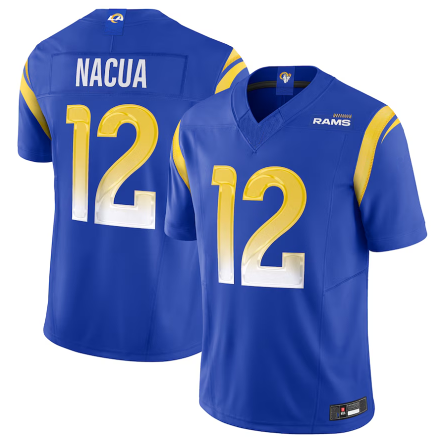 Custom #12 Royal LAR Football Shirt Top