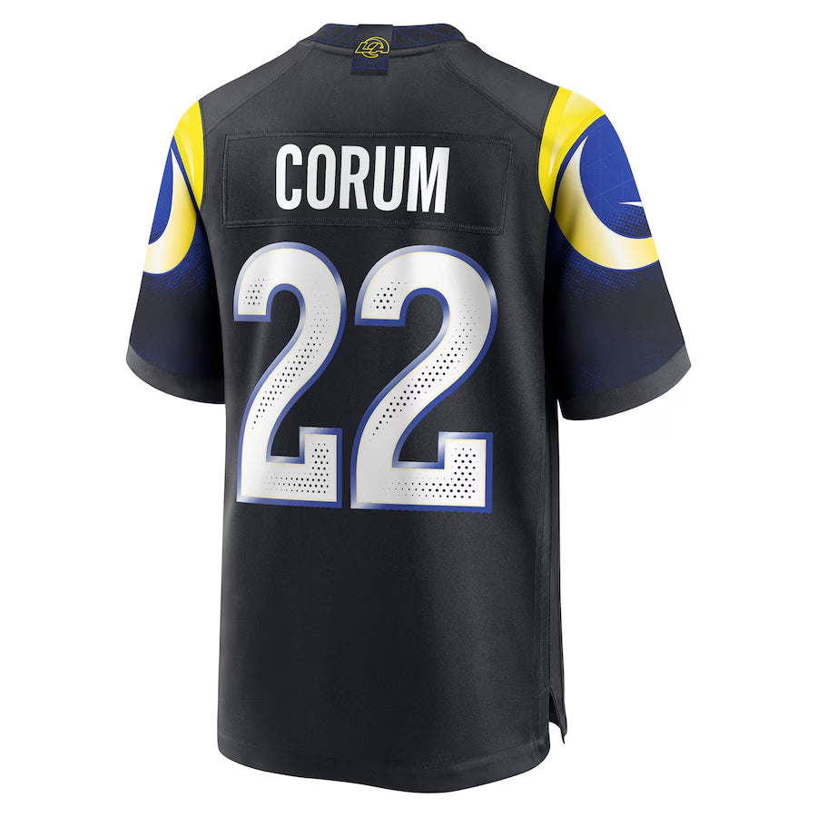 Custom #22 Blue LAR Football Shirt Top