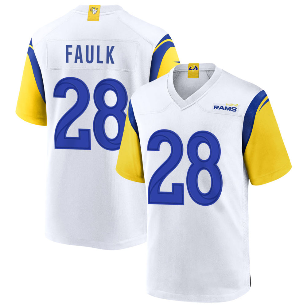 Custom #28 White LAR Football Shirt Top