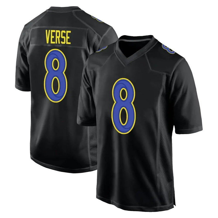 Custom #8 Black LAR Football Shirt Top