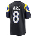 Custom #8 Blue LAR Football Shirt Top