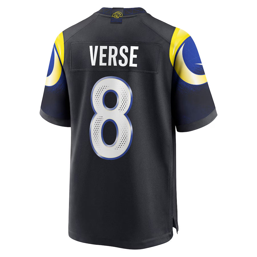 Custom #8 Blue LAR Football Shirt Top