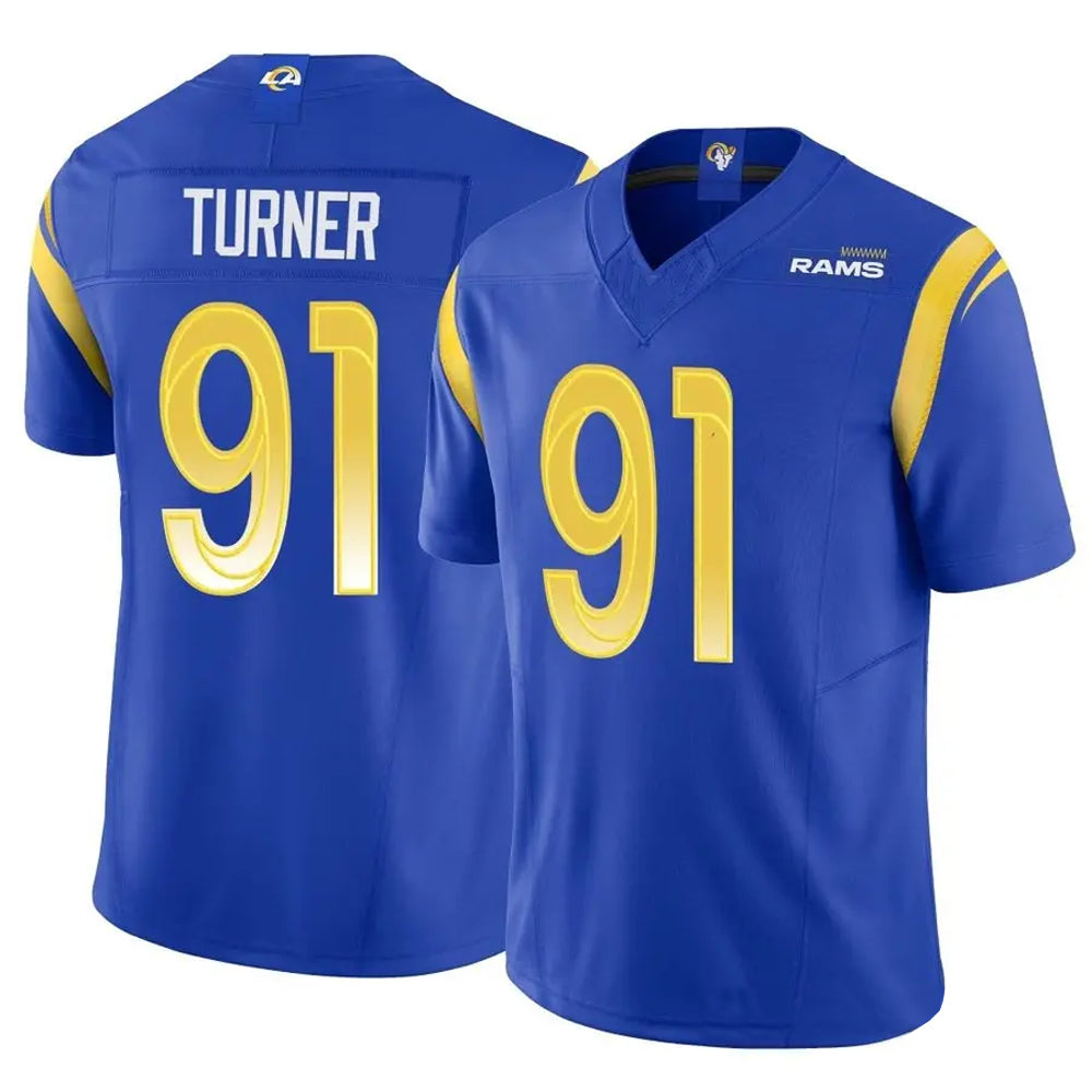 Custom #91 Royal LAR Football Shirt Top