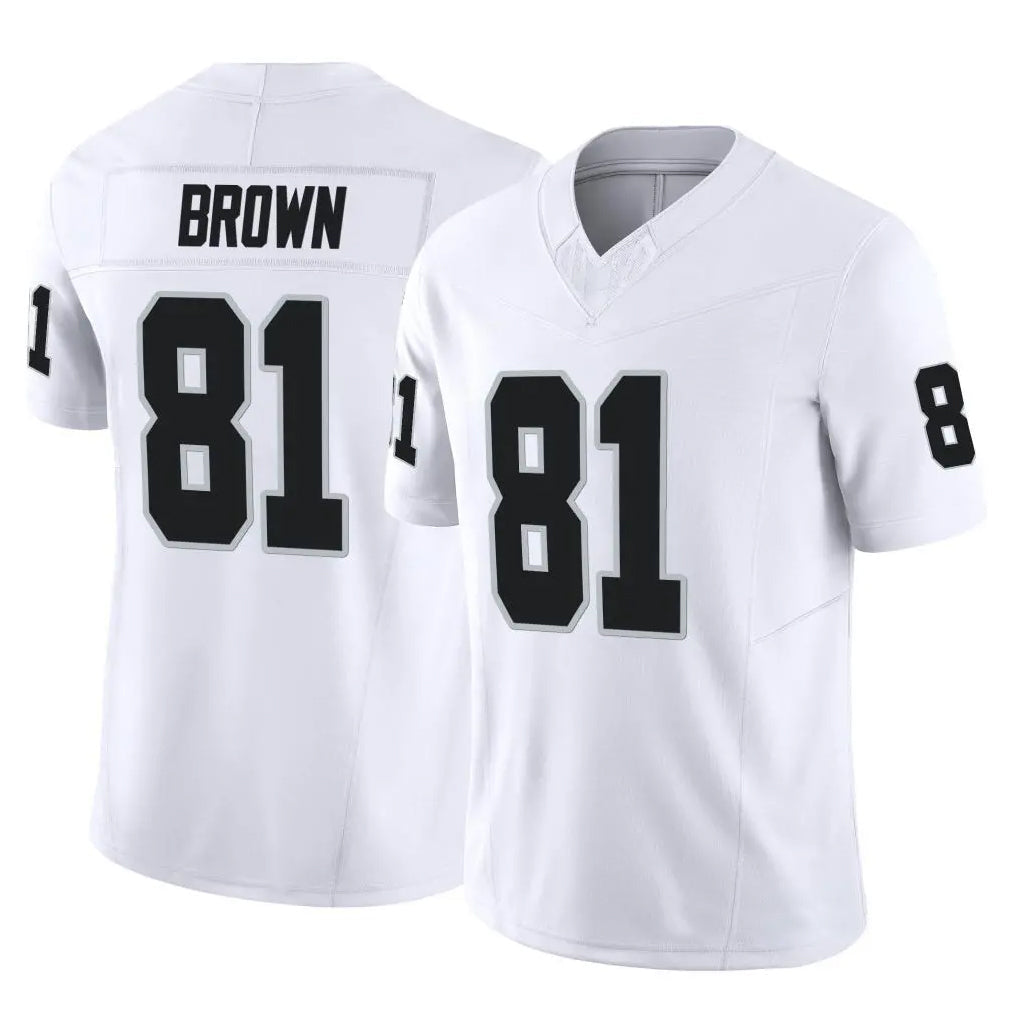 Custom #81 White LV Football Shirt Top