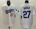 Custom #27 White LAD Baseball Shirt Top