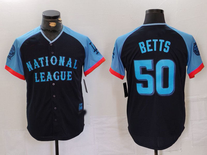 Custom #50 Navy All Star LAD Baseball Shirt Top
