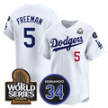Custom #5 White LAD Baseball Shirt Top