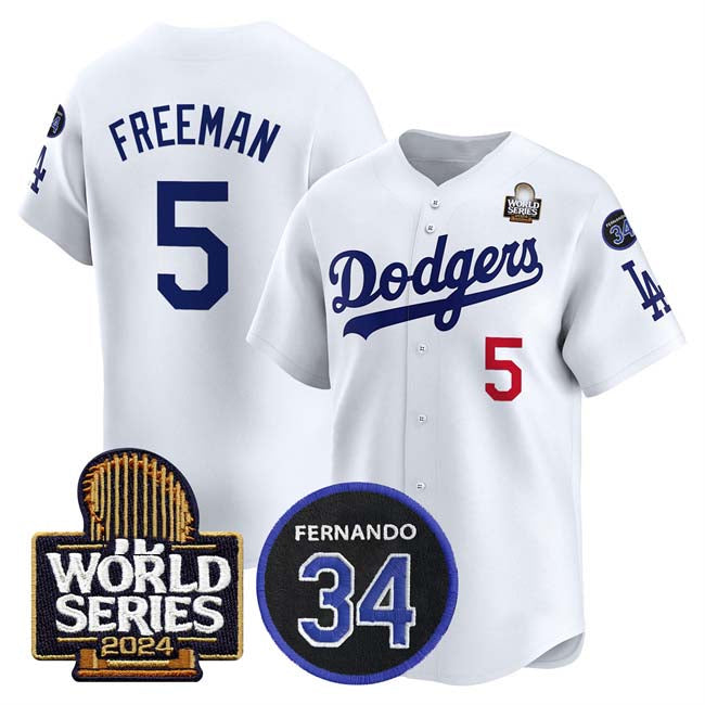 Custom #5 White LAD Baseball Shirt Top