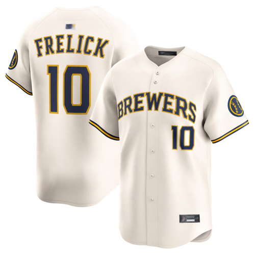 Custom #10 Cream MIL Baseball Shirt Top