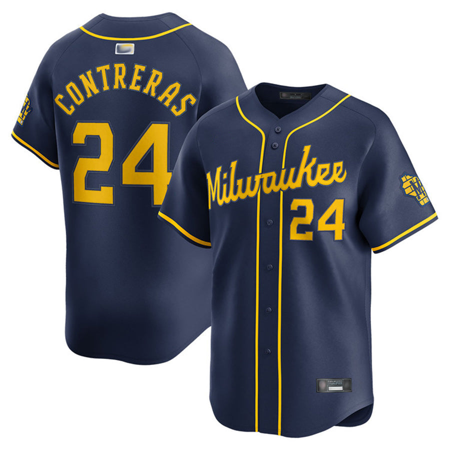 Custom #24 Navy MIL Baseball Shirt Top