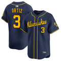 Custom #3 Navy MIL Baseball Shirt Top