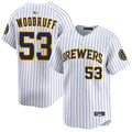 Custom #53 White MIL Baseball Shirt Top