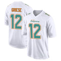Custom #12 White MIA Football Shirt Top