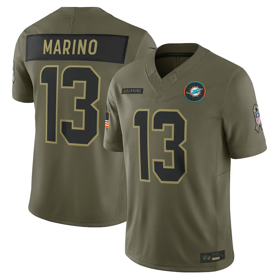 Custom #13 Olive MIA Football Shirt Top