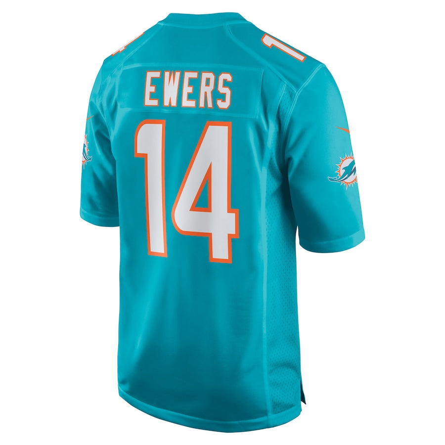 Custom #14 Aqua MIA Football Shirt Top