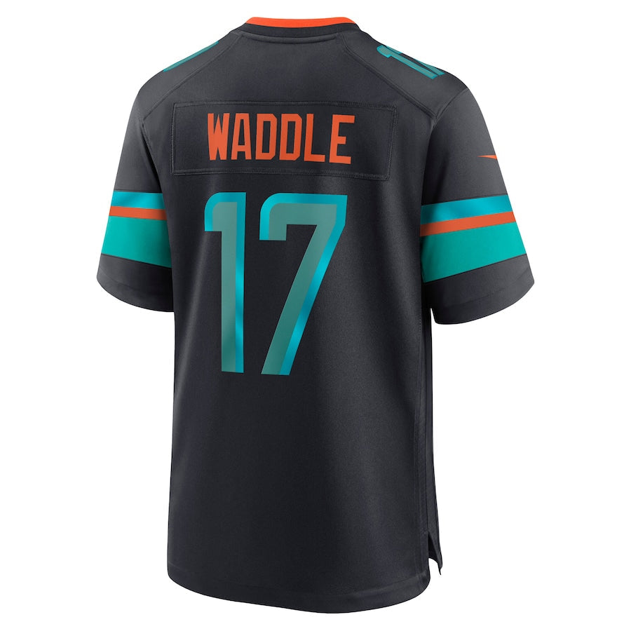Custom #17 Blue MIA Football Shirt Top
