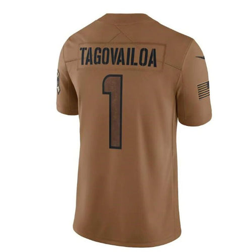 Custom #1 Brown MIA Football Shirt Top