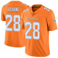Custom #28 Orange MIA Football Shirt Top