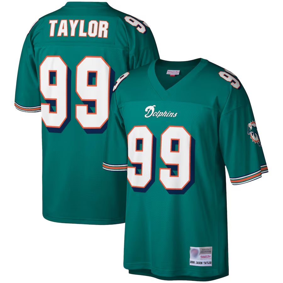 Custom #99 Aqua 2006 MIA Football Shirt Top