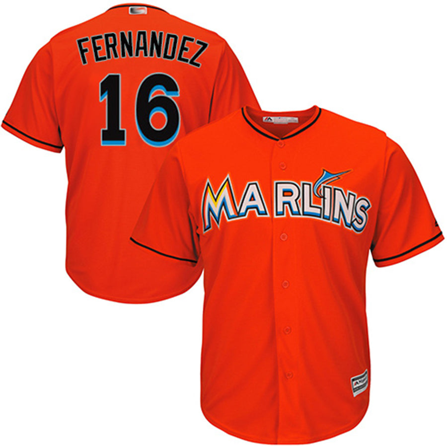 Custom #16 Orange MIA Baseball Shirt Top