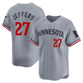 Custom #27 Gray MIN Baseball Shirt Top