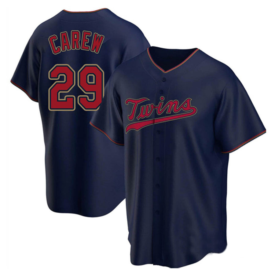 Custom #29 Navy MIN Baseball Shirt Top