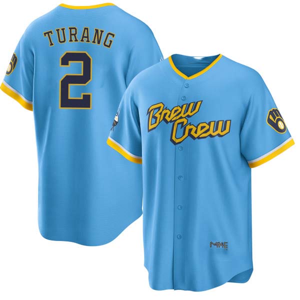 Custom #2 Blue City Connect MIL Baseball Shirt Top