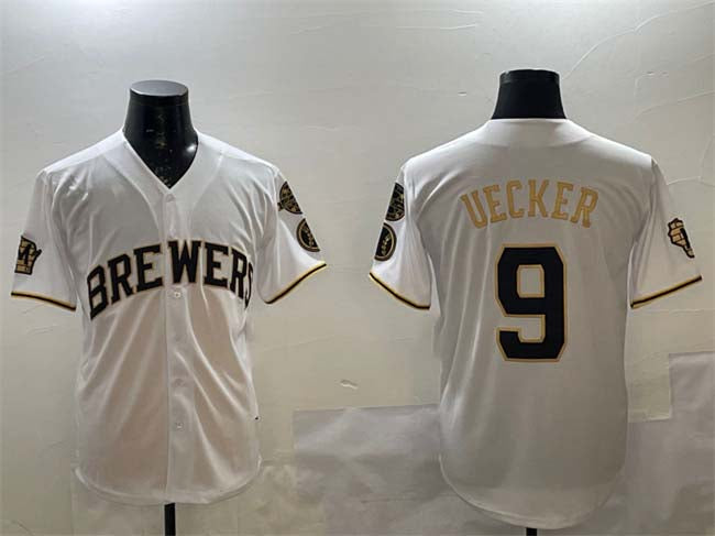 Custom #9 White MIL Baseball Shirt Top