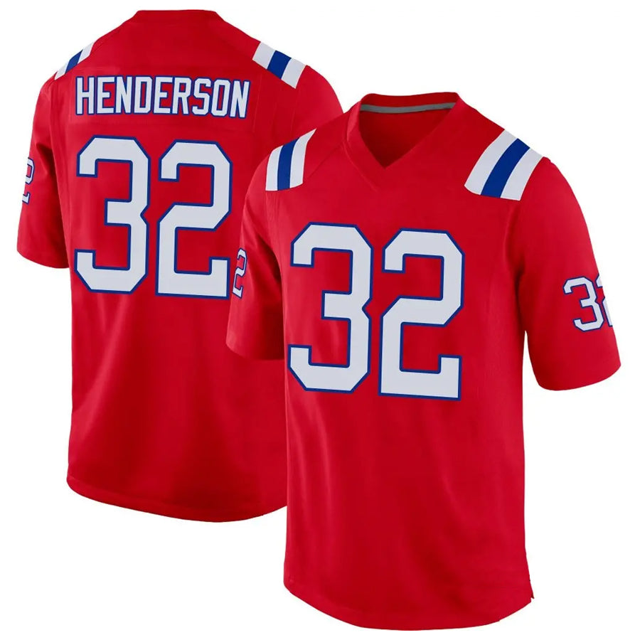 Custom #32 Red NE Football Shirt Top