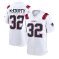 Custom #32 White NE Football Shirt Top