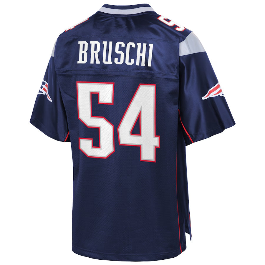 Custom #54 Navy NE Football Shirt Top