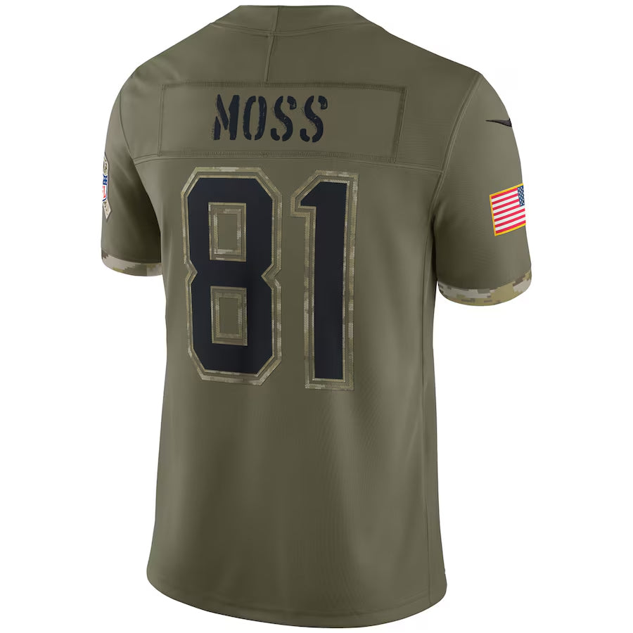 Custom #81 Olive NE Football Shirt Top