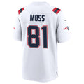 Custom #81 White NE Football Shirt Top