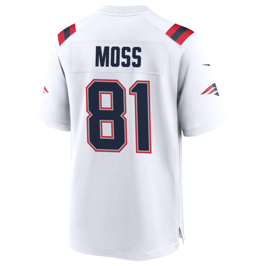 Custom #81 White NE Football Shirt Top