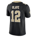 Custom #12 Black NO Football Shirt Top