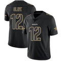 Custom #12 Black NO Football Shirt Top