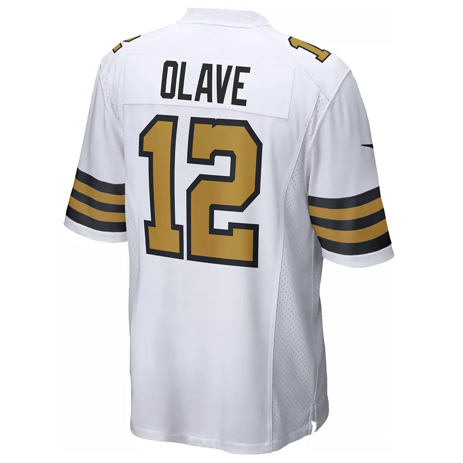 Custom #12 White NO Football Shirt Top