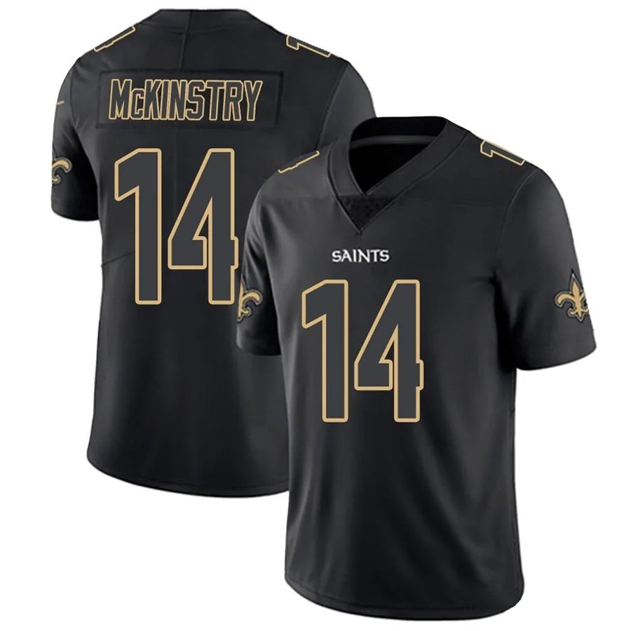 Custom #14 Black NO Football Shirt Top