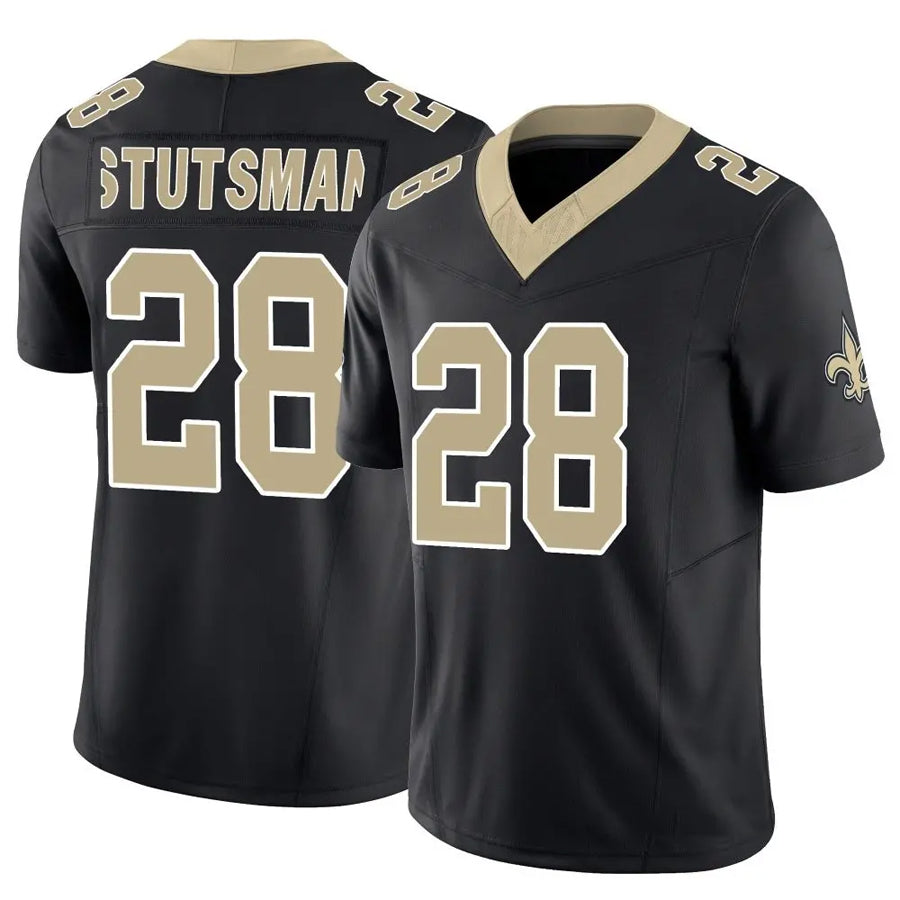 Custom #28 Black NO Football Shirt Top