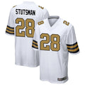Custom #28 White NO Football Shirt Top