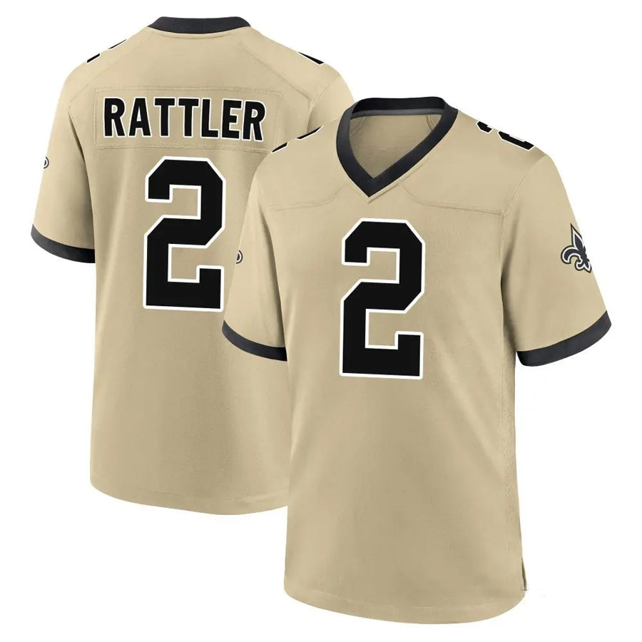 Custom #2 Gold NO Football Shirt Top