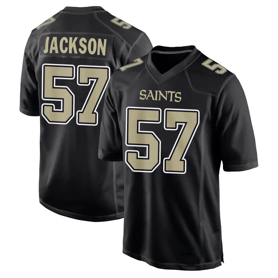 Custom #57 Carbon Black NO Football Shirt Top