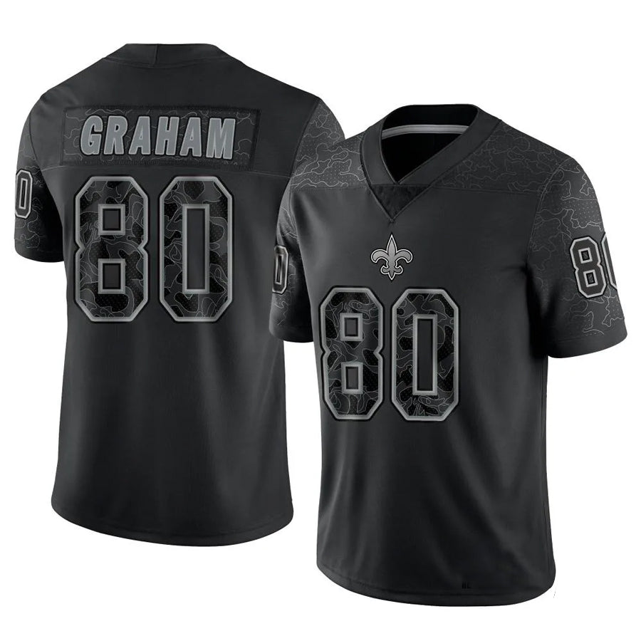 Custom #80 Black NO Football Shirt Top