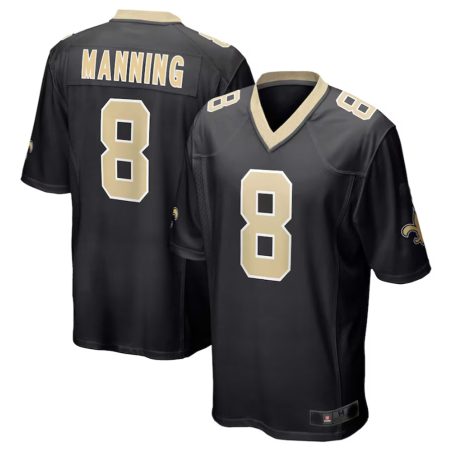 Custom #8 Black NO Football Shirt Top