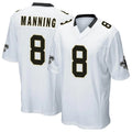 Custom #8 White NO Football Shirt Top