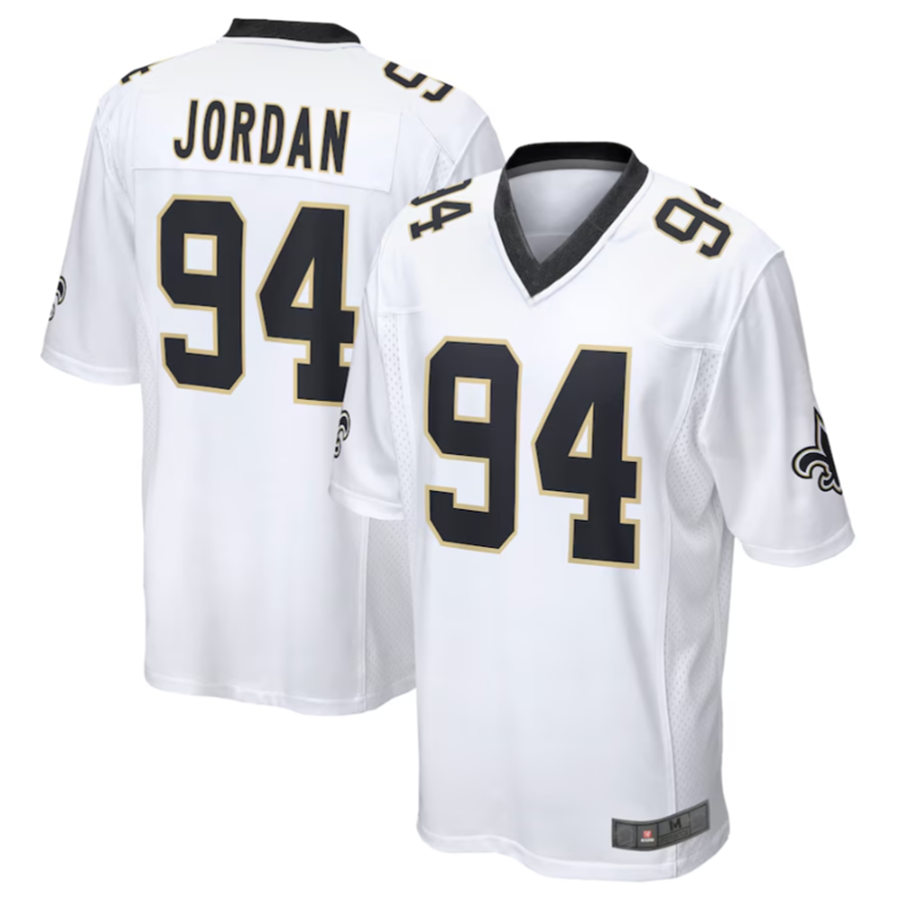 Custom #94 White NO Football Shirt Top