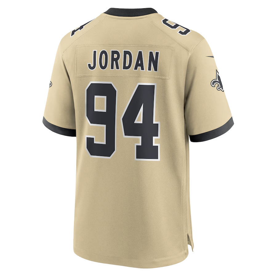 Custom #94 Gold NO Football Shirt Top